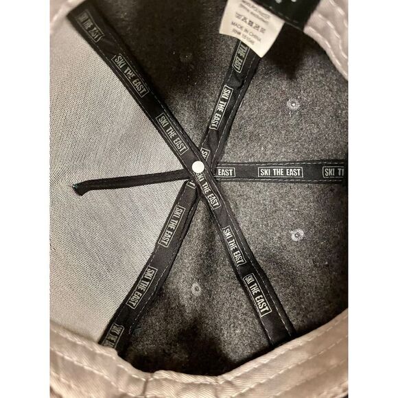 Ski The East Wool Blend Icon Flatbrim Trucker Hat Green, Grey Leather Patch NWOT - Picture 8 of 10